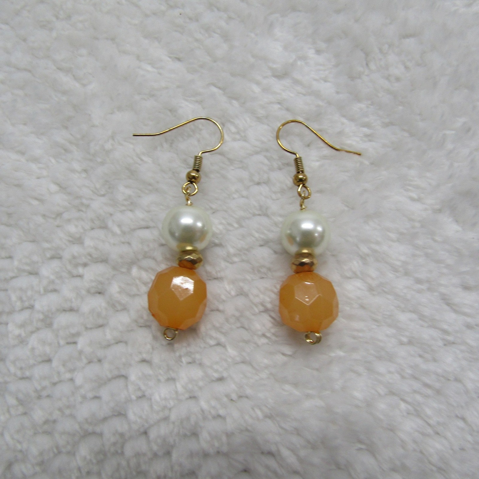 18k Gold Plated Orange Drop Earrings For Women Teen Gift Idea Holiday Casual